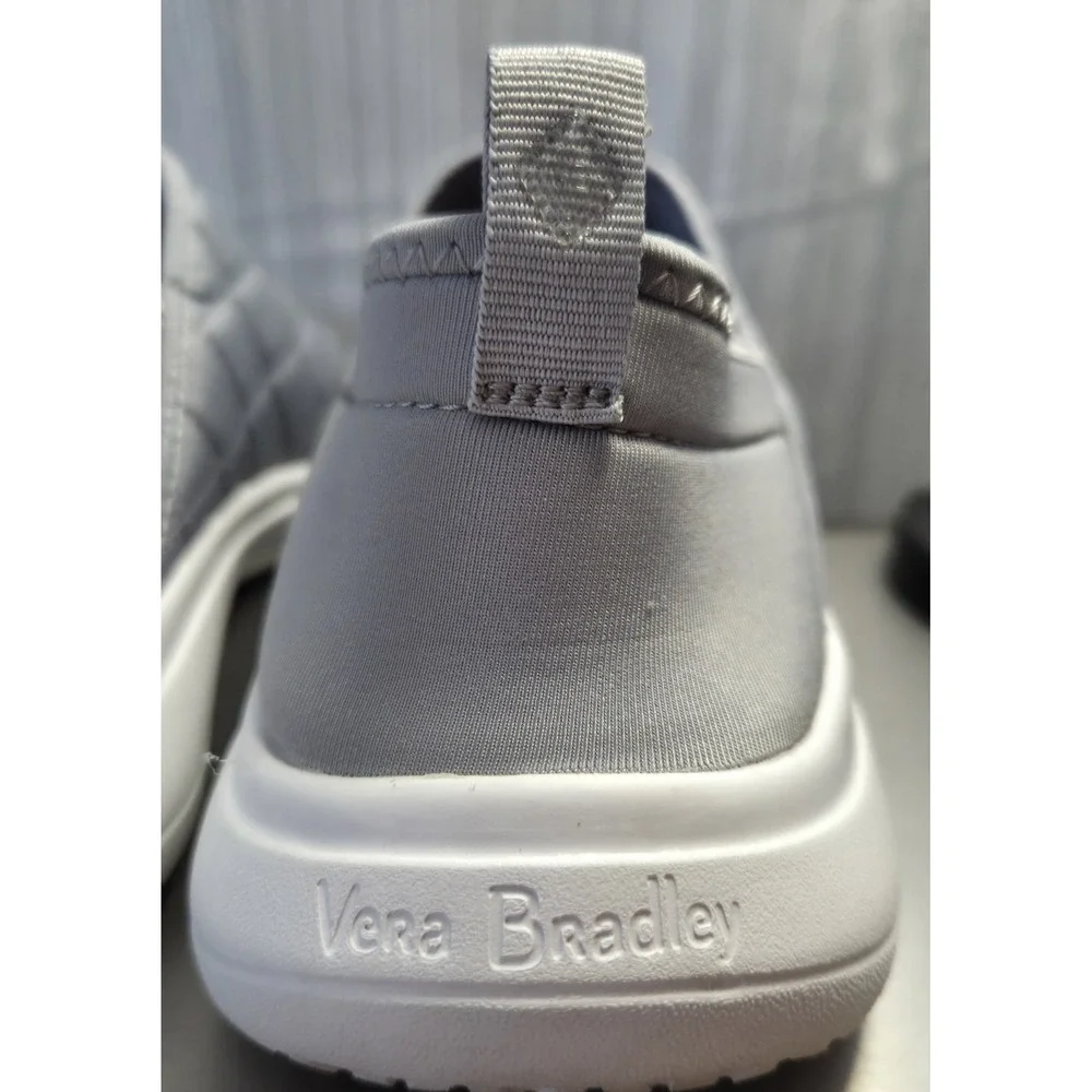 Vera Bradley VB Cloud Size‎ 9 Gray Quilted Pattern Floral Insole Memory Foam
